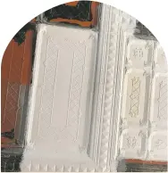  ??  ?? Plaster ceiling “patch” panels