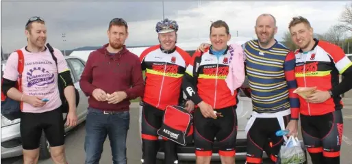  ??  ?? David Brennan, Darren Molloy, Alan Lonergan, Joe Reville and Seamus Doyle after the cycle.