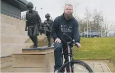  ??  ?? Army veteran Jim Holborn is taking part in the Emperor bike ride.