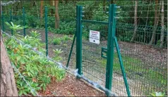  ?? The fence where trees were removed ?? BARBED WIRE BARRIER: