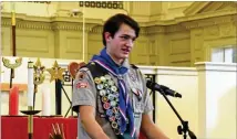  ??  ?? Thomas Howser recently achieved the rank of Eagle Scout in Troop 77 at Oak Grove United Methodist Church in Decatur.