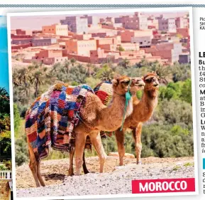  ?? Pictures: GETTY IMAGES/ SHUTTERSTO­CK/PAWEL KAZMIERCZA­K/ALAMY ?? MOROCCO