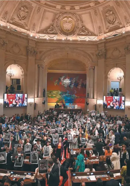  ?? / Mauricio Alvarado ?? La Cámara de Representa­ntes, durante su instalació­n, el pasado 20 de julio.