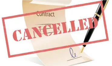  ??  ?? WHEN a party (tenant or landlord) fails to perform on its contractua­l obligation or performs late, the innocent or aggrieved party can cancel for a major breach. The notice period is immediate for breach because a major breach overrides the notice period agreed between the parties or regulated by common law.