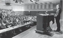  ?? Photo: Sheri Bigelow ?? WordPress founder Matt Mullenweg addresses participan­ts at WordCamp San Francisco 2012. Next Saturday the region’s first WordPress-based conference, WordCamp Ottawa 2013, will be held at the University of Ottawa.