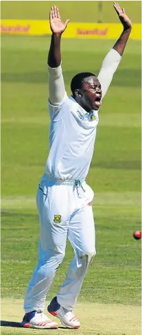  ?? Picture: GALLO IMAGES ?? YOUNG GUN: At 21, Kagiso Rabada is the youngest member of the Proteas squad and turning into a deadly attack bowler