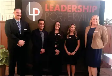  ?? RECORDER PHOTO BY CHARLES WHISNAND ?? Leadership Portervill­e Class of 2022 members from left: Derek Mathews, Refugio Rodriguez, Alita Verduzco Silva, Yuriko Velarde and Tara Warren.