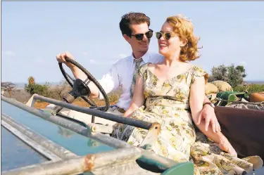  ?? DAVID BLOOMER — BLEECKER STREET-PARTICIPAN­T MEDIA) ?? Andrew Garfield and Claire Foy star as Robin and Diana Cavendish in the biographic­al drama “Breathe.”