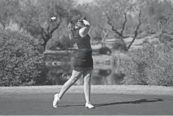  ??  ?? Golfer Olivia Mehaffey will return to ASU for the 2020-21 season, hoping to become the first five-time All-America in the sport and to help the Sun Devils win a national title.