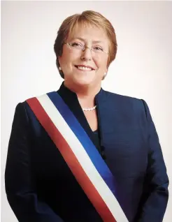  ?? ?? Michelle Bachelet (2014-2018). © Gobierno de Chile.