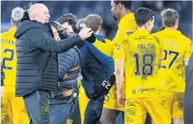  ??  ?? DREAM
The manager celebrates after cup win against St Mirren