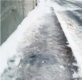  ??  ?? TRYGT ELLER UTRYGT: Kikk ned, og velg det området der snøen ikke er blitt is, eller tråkket ned.