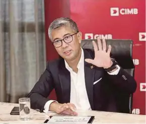  ?? PIC BY NADIM BOKHARI ?? CIMB Holding Bhd Group chief executive officer Tengku Datuk Seri Zafrul Tengku Abdul Aziz says Malaysia’s bond market can withstand the impact of WGBI exclusion, were it to happen.