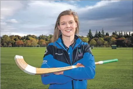  ?? Photograph: Neil G Paterson. ?? Scotland captain Kirsty Deans ahead of the 2018 Mowi Women’s Shinty/Camogie Internatio­nal.