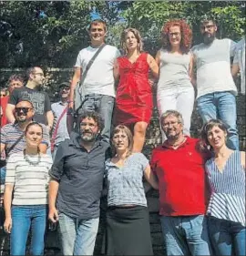  ?? XOÁN REY / EFE ?? Los miembros de una de las candidatur­as de En Marea