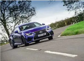  ??  ?? Left and above: engaging the well-hidden Expert mode allows the 470bhp RC F to really cut loose; just don’t expect the rear tyres to last too long…