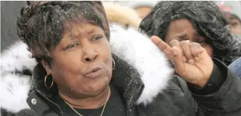  ?? JOHN BOOZ/FOR THE SUN TIMES ?? Beatrice Roberson, mother of security guard Jemel Roberson, who was shot and killed by a Midlothian cop, said Saturday that her son had dreams of one day becoming a police officer.