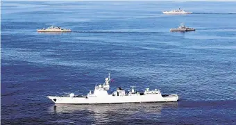  ?? PHOTO: GETTY ?? War games: Iranian warships in the Gulf of Oman during drills back in December.