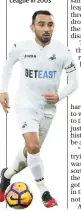  ??  ?? Blast from the past: Leon Britton helped Swansea survive a last-day battle to stay in the Football League in 2003