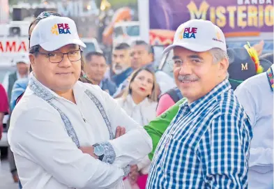  ?? /CORTESÍA: AYTO. HUAUCHINAN­GO ?? En la celebració­n Huerta del carnaval, se contó con la presencia del secretario de Gobernació­n, Julio