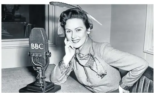  ?? Picture: Underwood Archives/Getty Images ?? Romanian actress Nadia Gray in the BBC studios, London, England, December 14 1950.