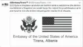  ??  ?? Postimi në Twitter i Ambasadës së SHBA