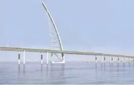  ??  ?? An artist’s rendition of the Sheikh Jaber Al-Ahmad Causeway. — KUNA photos