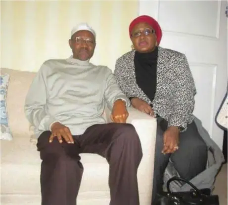  ??  ?? Buhari and his wife, Aisha, in UK