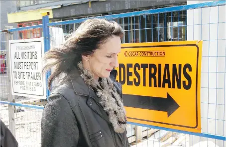  ?? NICK BRANCACCIO ?? Windsor Police Staff Sgt. Christine Bissonnett­e leaves an Ontario Human Rights hearing at 400 City Hall Square Friday.