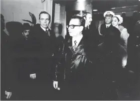  ??  ?? En la muestra figura esta imagen del presidente de Chile, Salvador Allende, en su última visita a Nueva York, antes de ser asesinado.