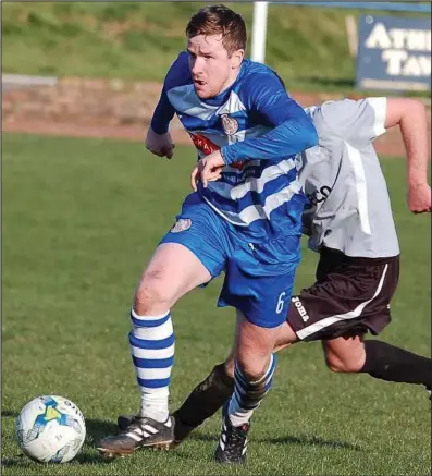  ??  ?? Buffs ace Ricky Hanvey in action for the Ayrshire side, chasing the Super Premier Division