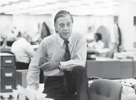  ?? HBO ?? Former Washington Post executive editor Ben Bradlee in the newsroom. HBO’s The Newspaperm­an: The Life and Times of Ben Bradlee comes just weeks before the release of a Steven Spielberg movie about the Washington Post in the 1970s.