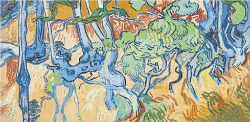  ??  ?? Dutch painter Vincent Van Gogh’s last painting Tree Roots.