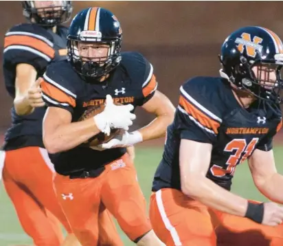  ?? DAVID GARRETT/SPECIAL TO THE MORNING CALL ?? Northampto­n’s Caden Henritzy has set the school career rushing record with 2,768 yards on the ground with at least six more games scheduled.