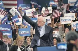  ?? Timothy A. Clary AFP/Getty Images ?? DEMOCRATS are set to vote on a proposal to reshape the 2024 primary calendar. Above, Sen. Bernie Sanders at a primary night event in Manchester, N.H., in 2020.