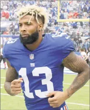  ?? Bill Kostroun / Associated Press ?? Is Odell Beckham’s time with the Giants coming to a conclusion?