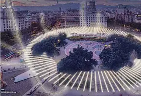  ?? ESTUDI ANTONI AROLA ?? Arola reivindica la centralita­t de la plaça Catalunya