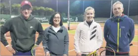  ?? ?? Pair 3 white v orange (l-r): Thomas Finn and Ailish Hayes of team white who played against the team orange pairing of Marie O’Neill and Shane O’Neill.