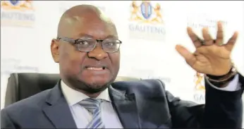  ??  ?? Gauteng Premier David Makhura will be a keynote speaker at the JCCI conference and will interact with business.