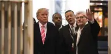  ?? TOM BRENNER/THE NEW YORK TIMES ?? Some civil rights leaders boycotted Saturday’s opening of the Mississipp­i Civil Rights Museum to protest President Donald Trump’s visit.