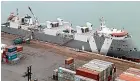  ?? MYTCHALL BRANSGROVE/STUFF ?? Livestock carrier Ganado Express in port yesterday.