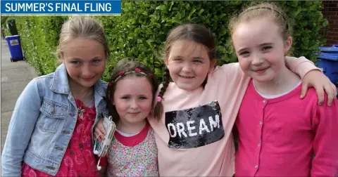  ??  ?? Rebecca Furlong, Tara Bates, Robyn Scallan and Bianca Bates at the street party in Brendan Corish Gardens organised by local residents to do something special for children in the estate before they headed back to school.