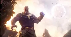  ??  ?? Thanos (Brolin) has made his plans clear: Half the universe has to go. — Courtesy of Marvel Studios