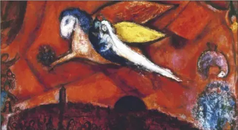  ?? PHOTO: ALAMY ?? From Chagall’s Song of Songs IV, 1958. The biblical book is read this Shabbat