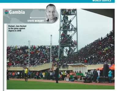  ??  ?? Packed...fans flocked to the game against Algeria in 2018