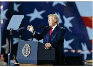  ?? ALEX BRANDON / ASSOCIATED PRESS ?? President Donald Trump speaks about tax reform Wednesday at the Harrisburg Internatio­nal Airport in Middletown, Pa.