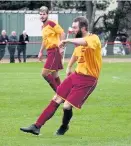  ??  ?? On target John Paul Greig netted Whitburn’s second (Pic: Ann Haddow)