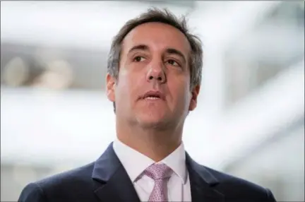  ?? AP FILE ?? Michael Cohen, President Donald Trump’s personal attorney, is shown in September 2017 in Washington.