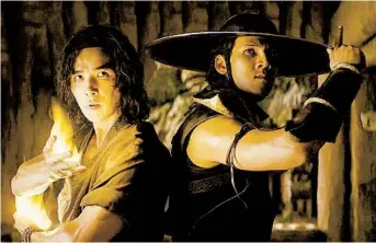  ?? WARNER BROS. PICTURES ?? Ludi Lin (left) as Liu Kang and Max Huang as Kung Lao in “Mortal Kombat.”