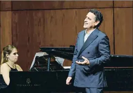  ?? A BOFILL ?? El tenor Juan Diego Flórez acompañado por la pianista Cécile Restier